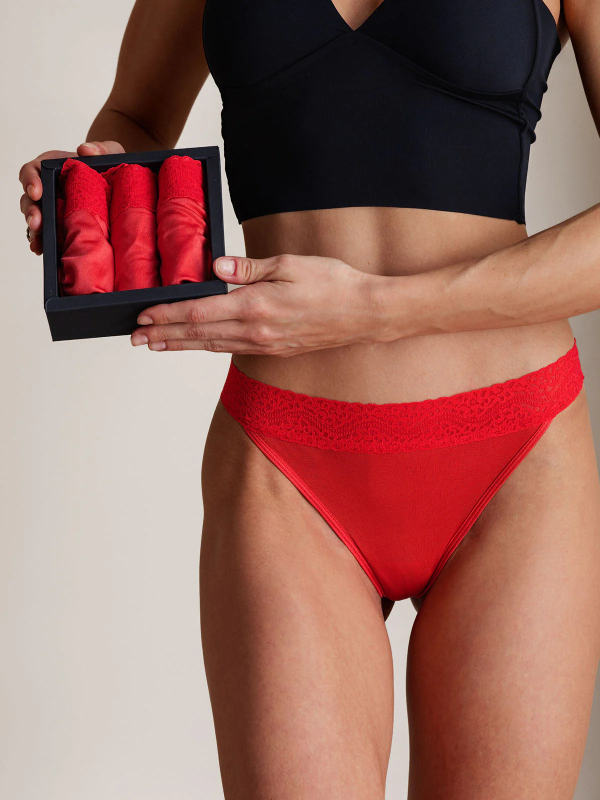 3 Stk Silkestrikket Sexet Blondeblomst Thong-Dameundertøj - Image 14