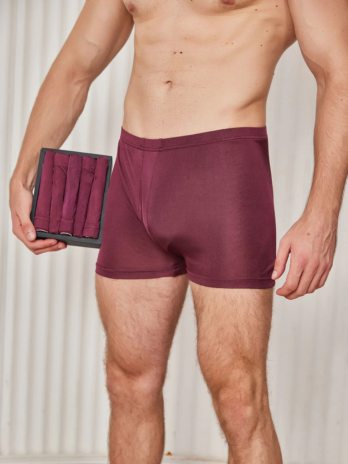 5-Pak Herre Boxershorts i Ren Silke med Gylp - Image 18