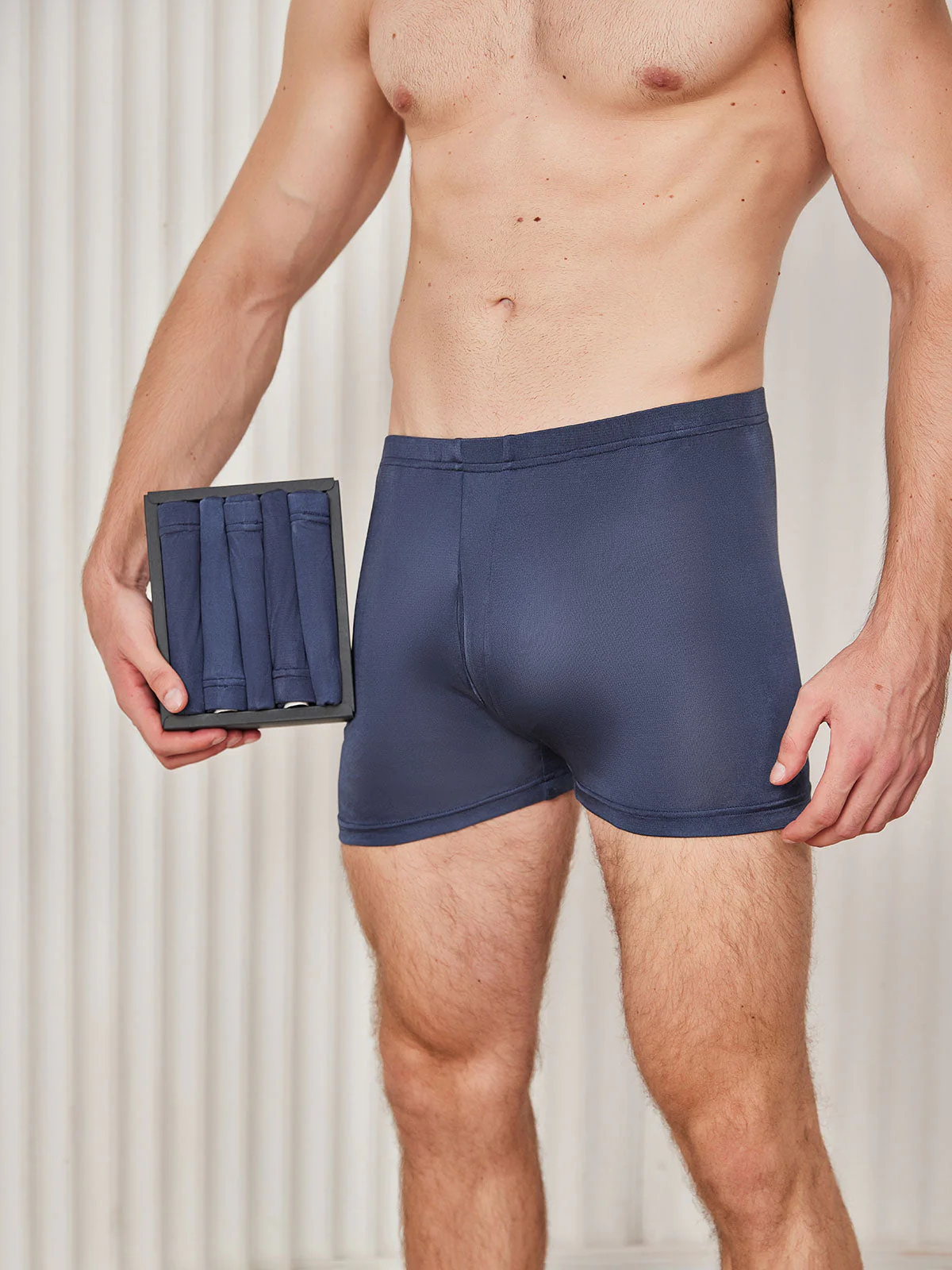 5-Pak Herre Boxershorts i Ren Silke med Gylp - Image 3