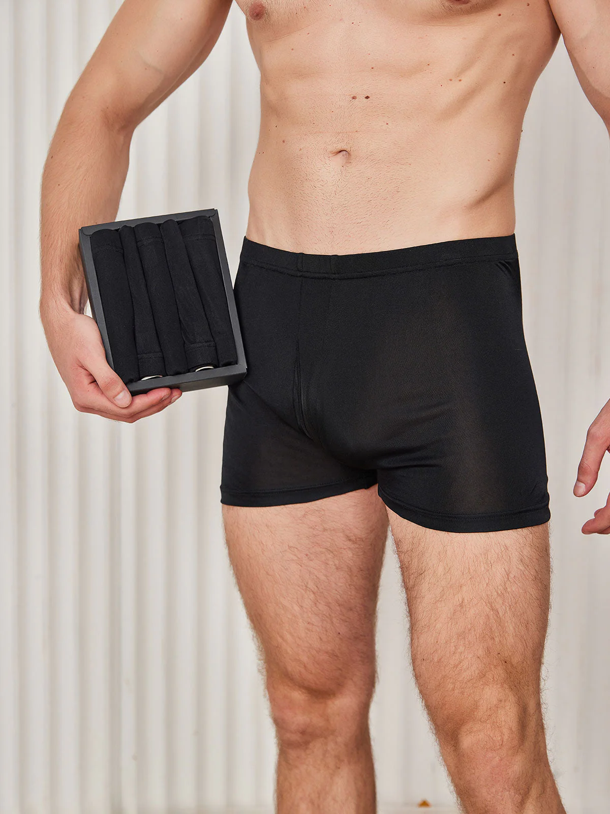 5-Pak Herre Boxershorts i Ren Silke med Gylp - Image 5