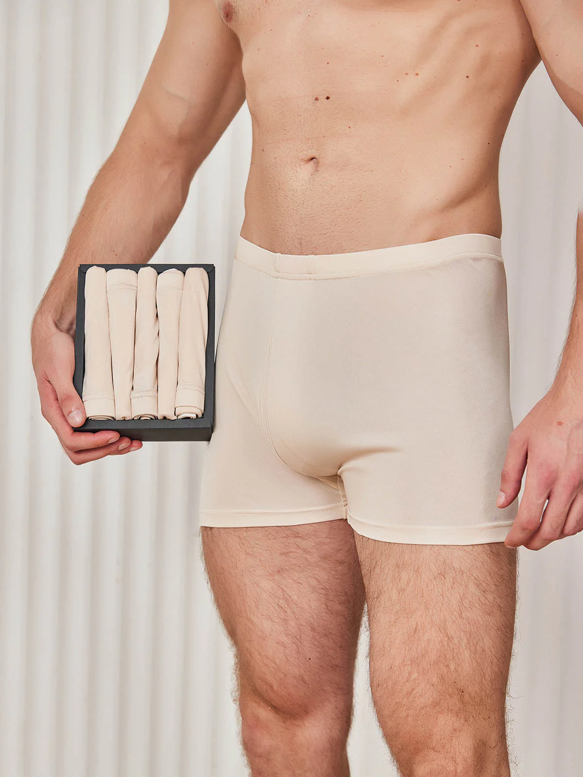 5-Pak Herre Boxershorts i Ren Silke med Gylp - Image 7