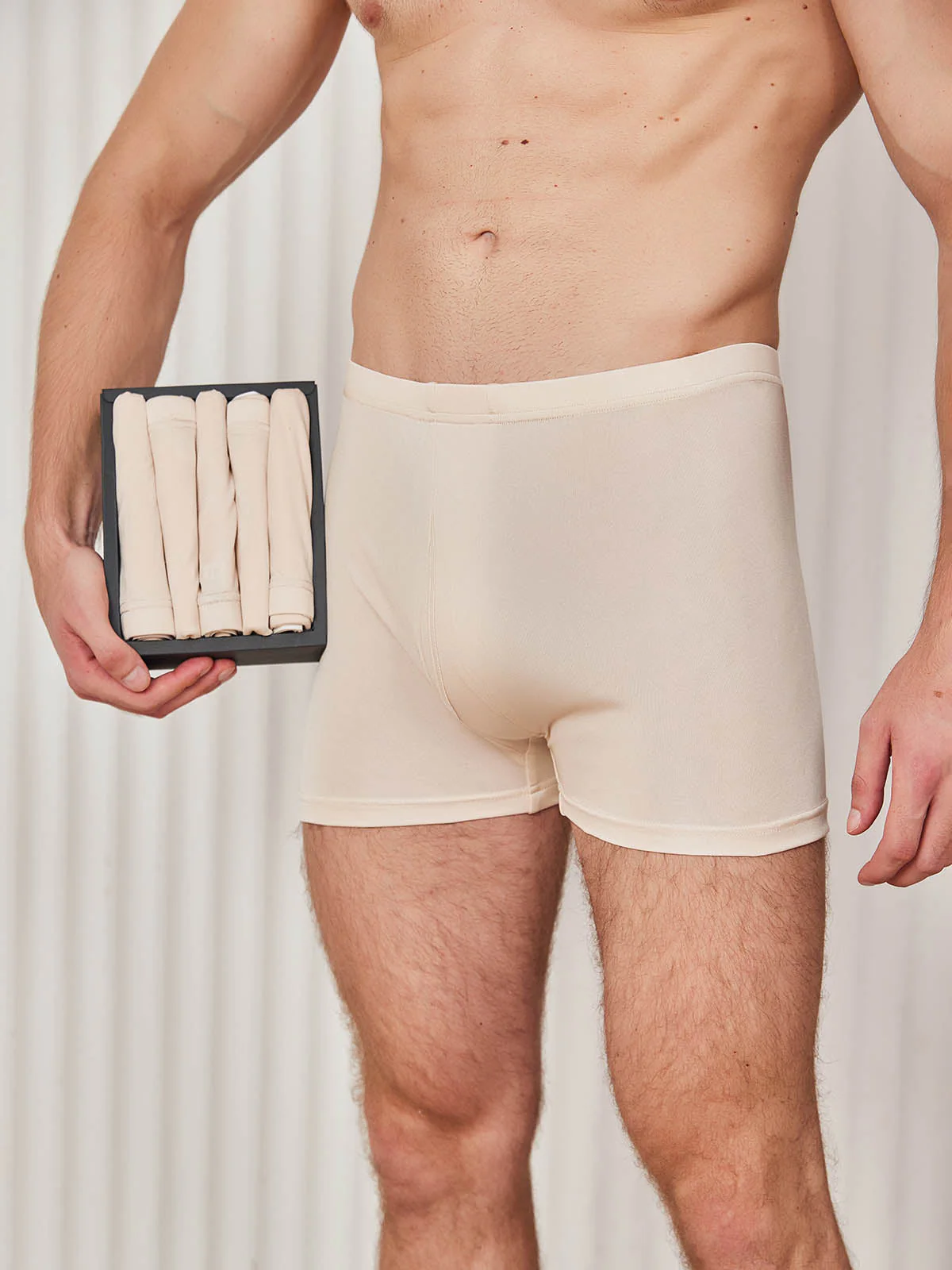 5-Pak Herre Boxershorts i Ren Silke med Gylp - Image 9