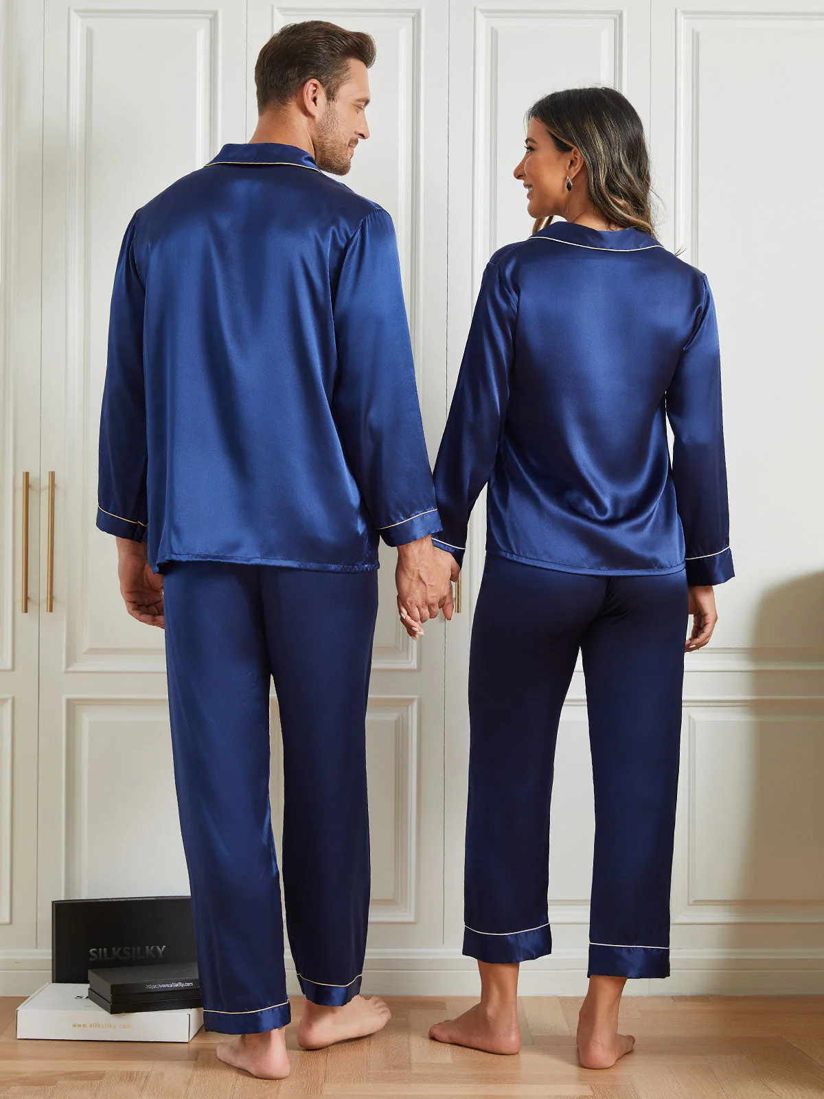 Par 100% Silke Lange Pyjamassæt I Alt 4 Stk - Image 11