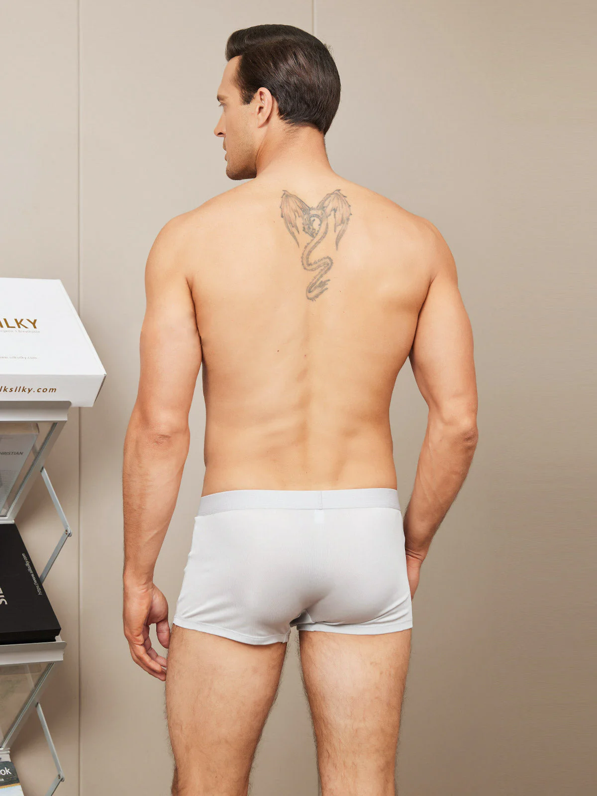 Herre Boxershorts Ren Silke - Image 25