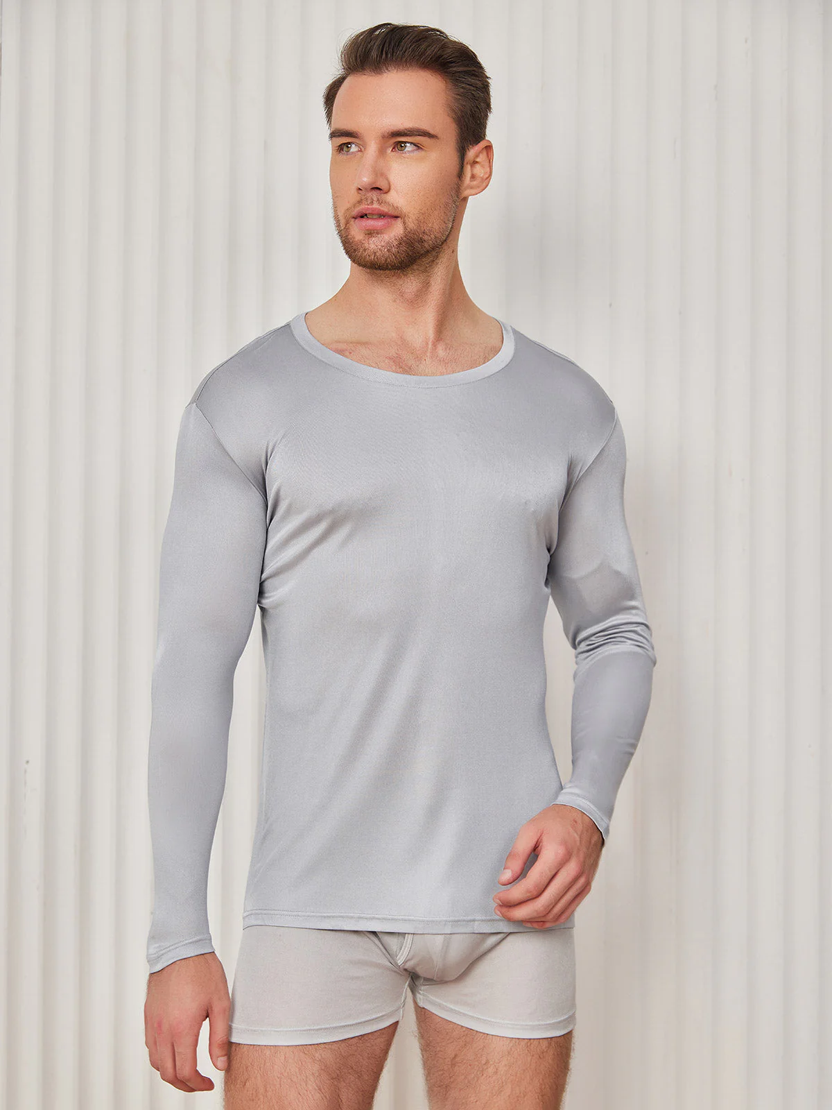 Herre Mode Silke Tee - Image 19