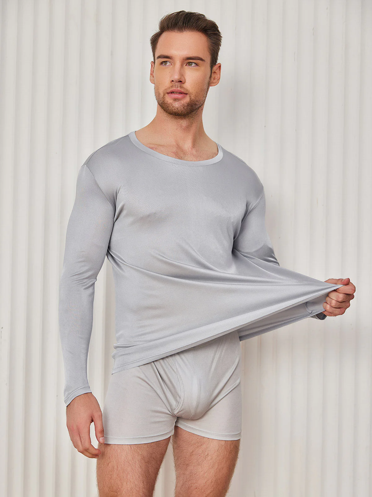 Herre Mode Silke Tee - Image 21