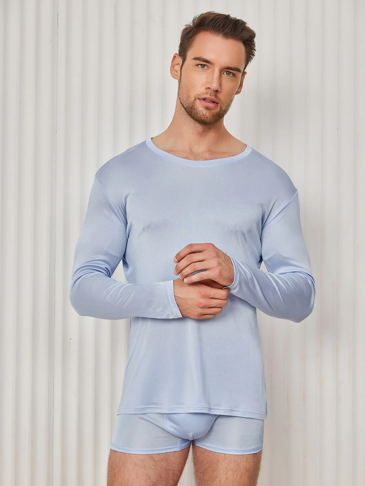 Herre Mode Silke Tee - Image 25