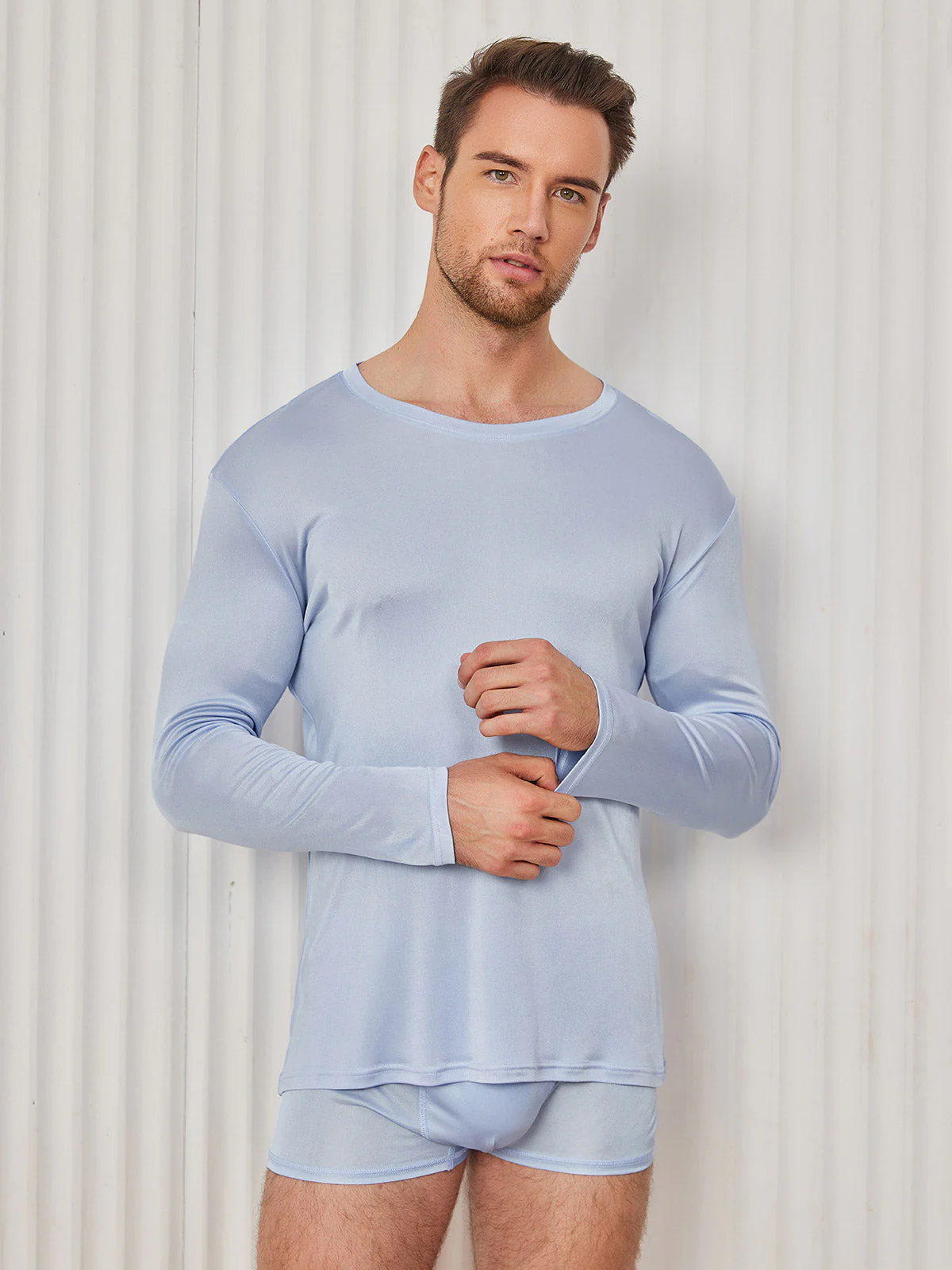 Herre Mode Silke Tee - Image 27