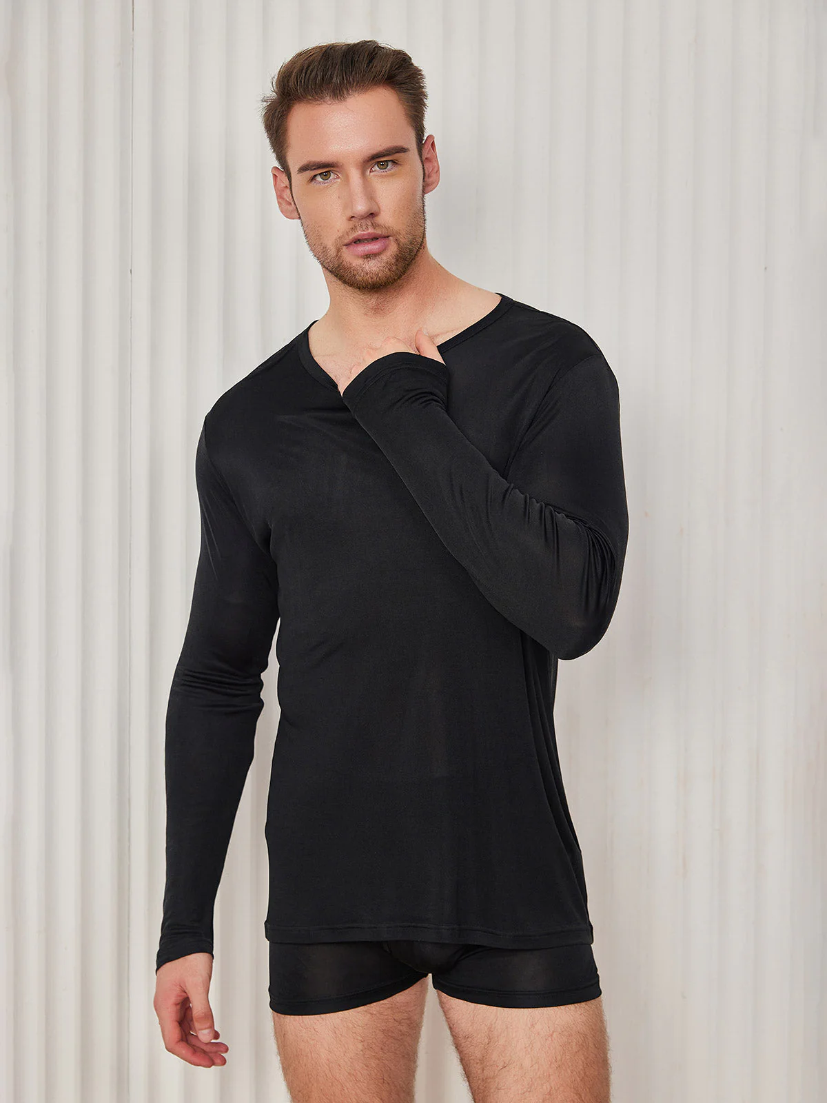 Herre Mode Silke Tee - Image 5