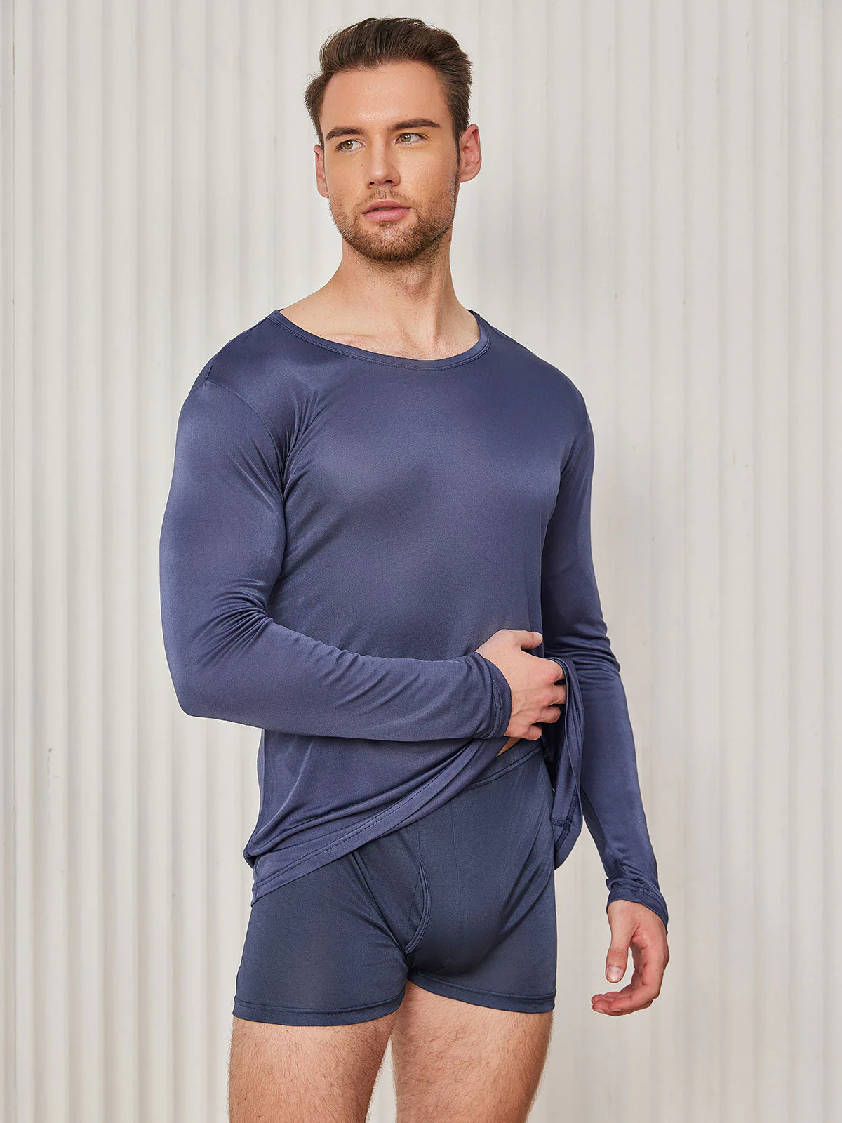 Herre Mode Silke Tee - Image 8