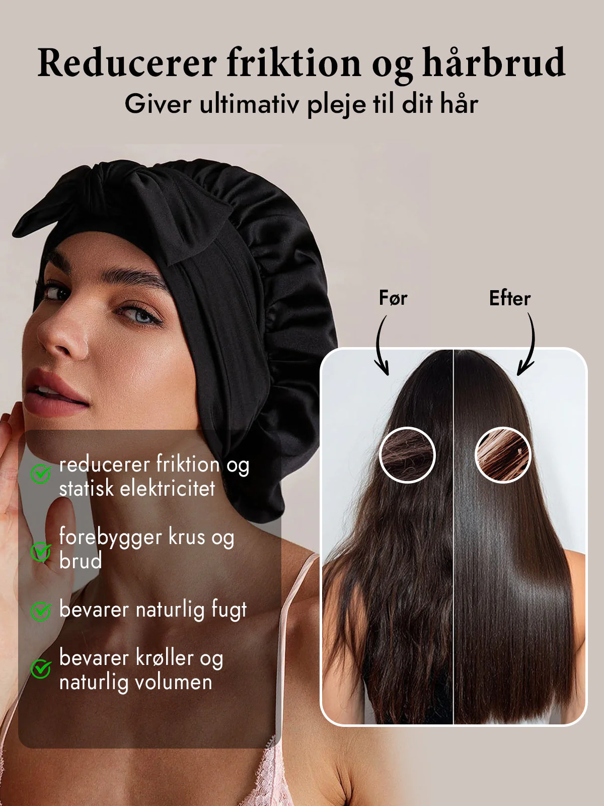 Ren Silke Sløjfe Sovehætte - Image 13