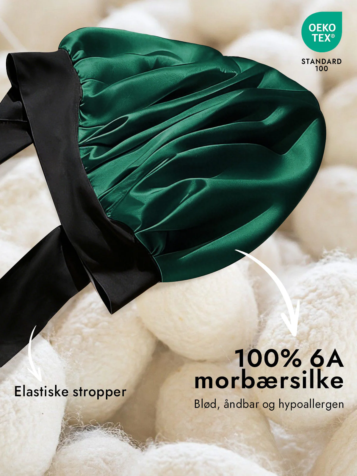 Ren Silke Sløjfe Sovehætte - Image 54