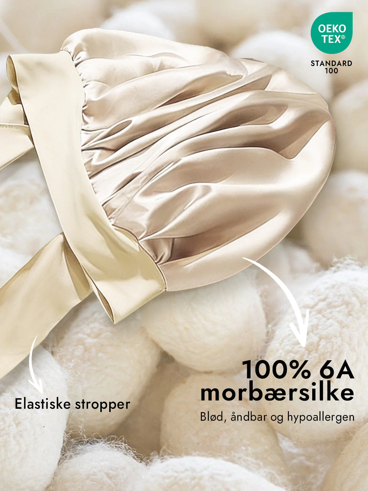 Ren Silke Sløjfe Sovehætte - Image 78