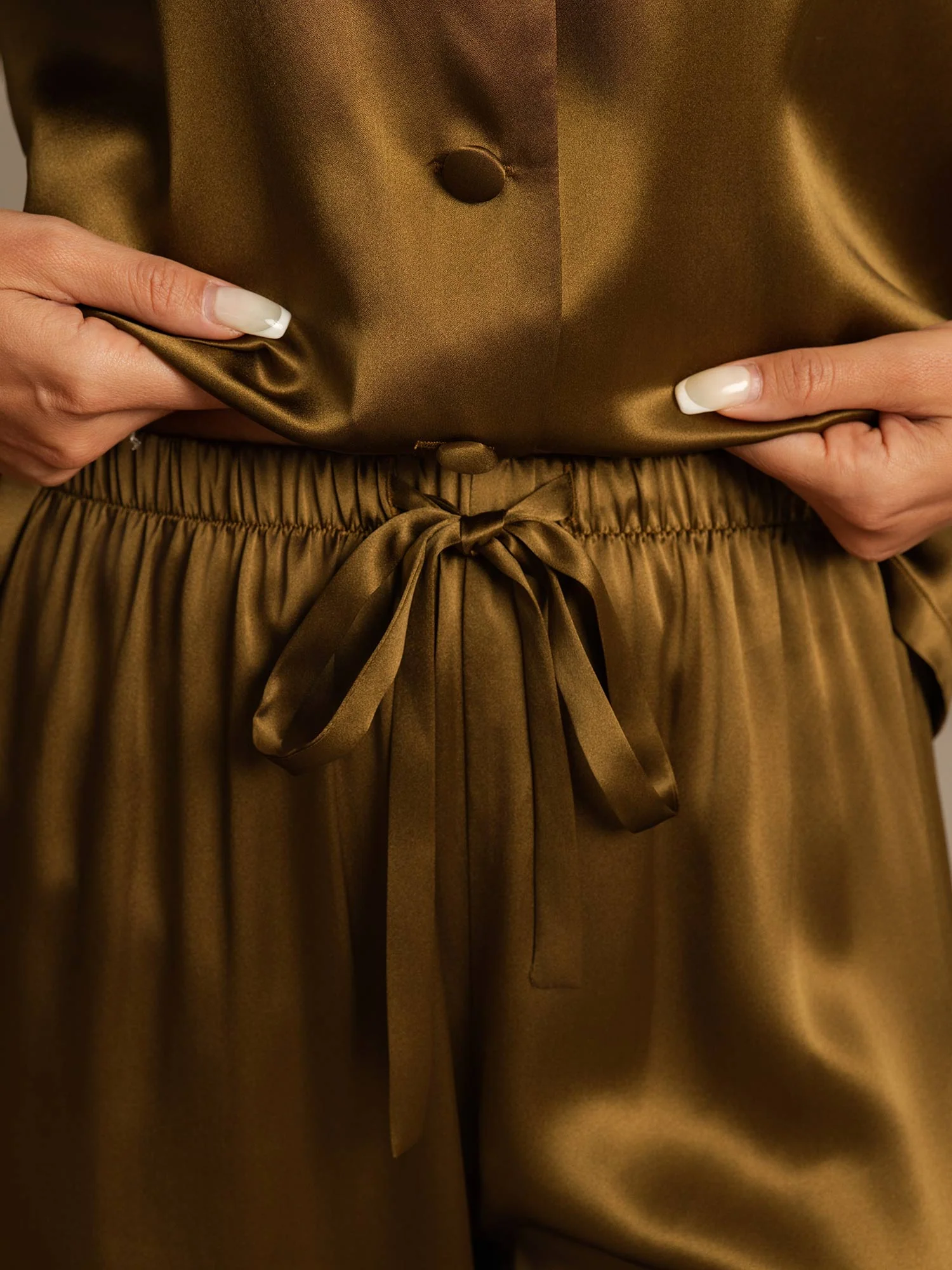 100% Silke Button Up Damepyjamas - Image 71