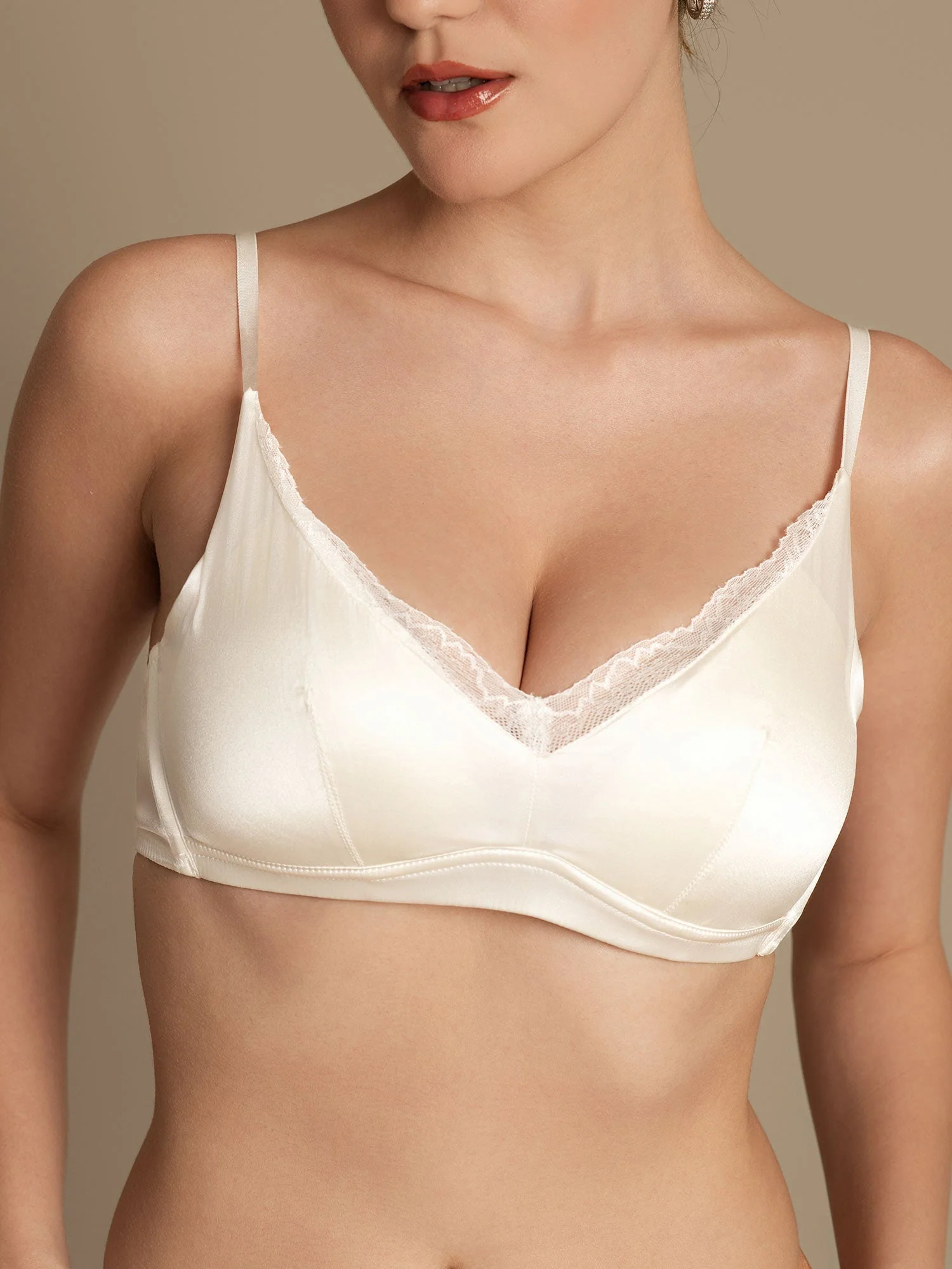 Pure Silk Klassisk Blonde BH Uden Bøjle - Image 17