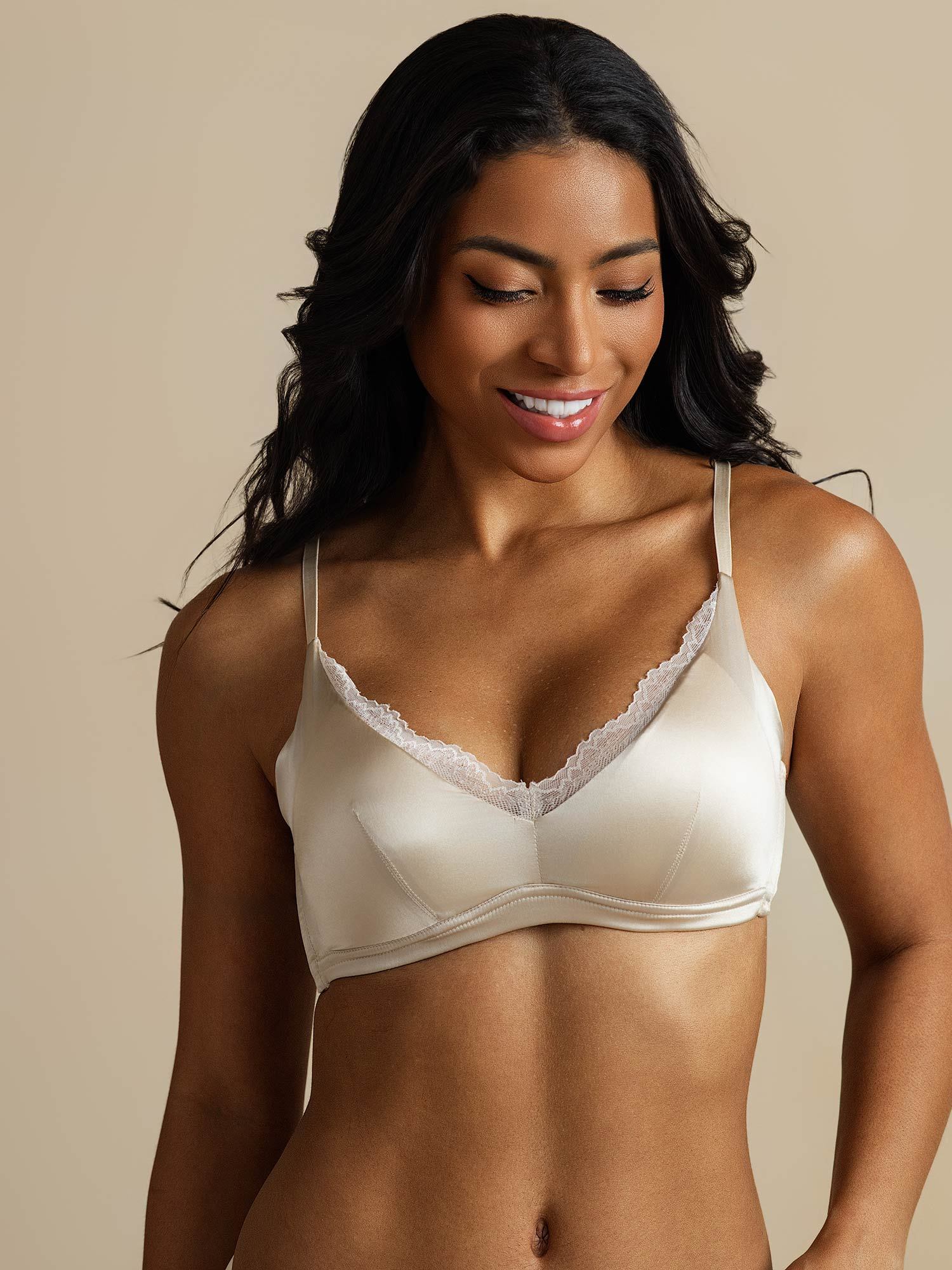 Pure Silk Klassisk Blonde BH Uden Bøjle - Image 8