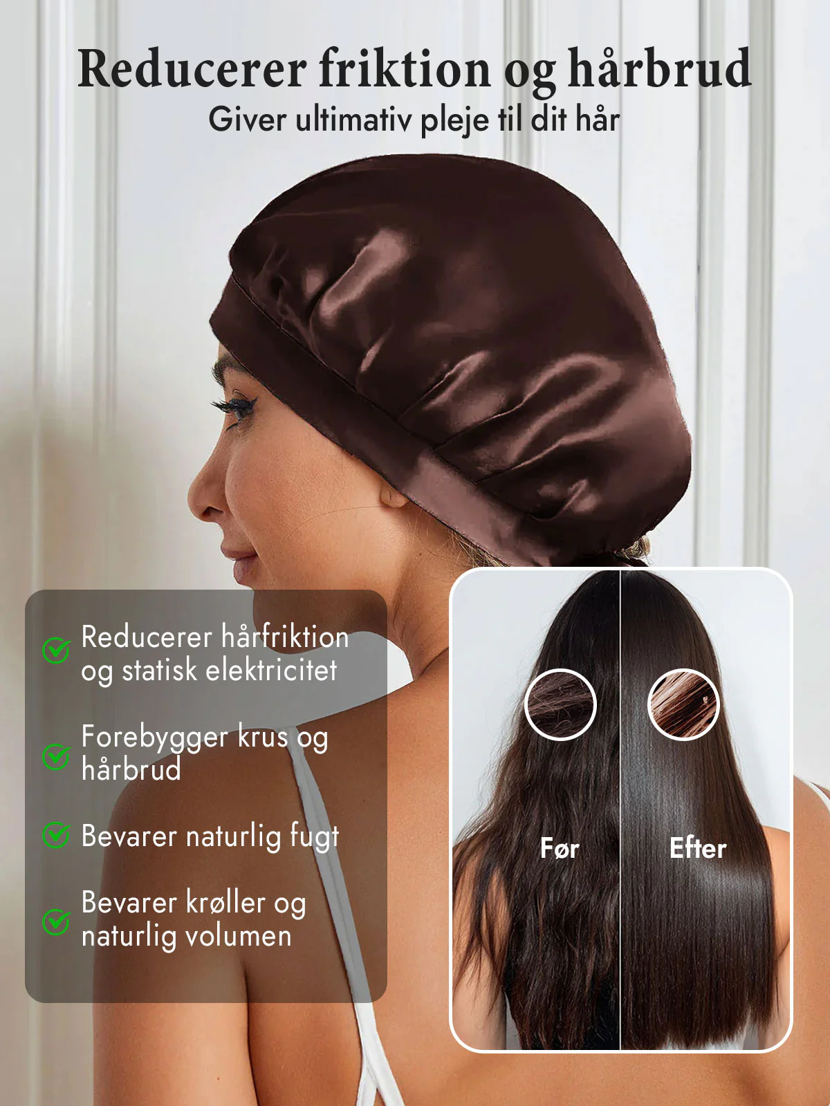 Sovehætte i 100% Morbærsilke med Bånd - Image 16