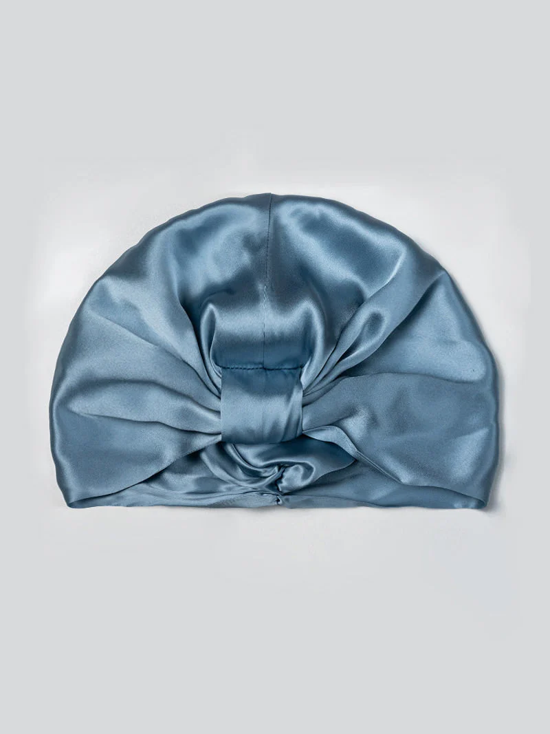 100% Silke Dobbeltlags Natteturban Sovehætte - Image 20