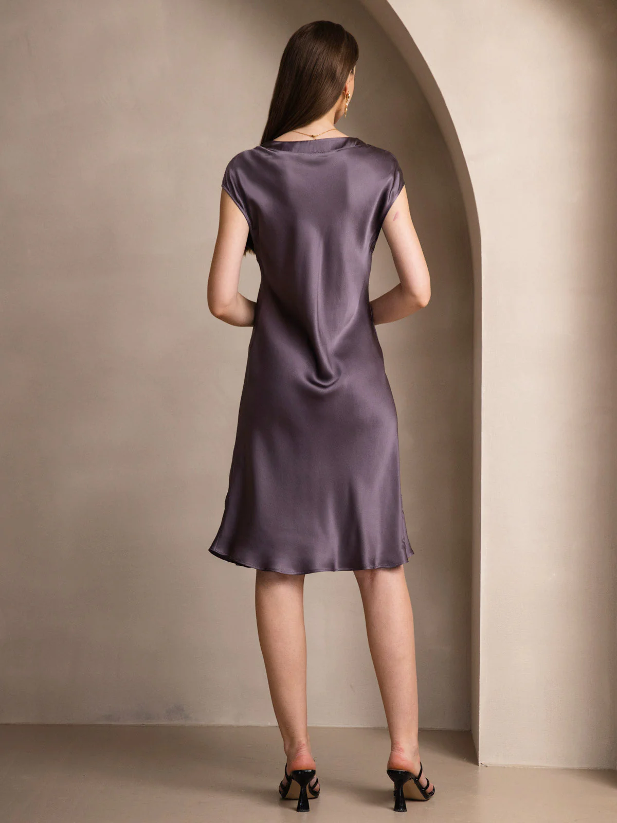 Ren Silke Elegant Cap Sleeve Korte - Image 8