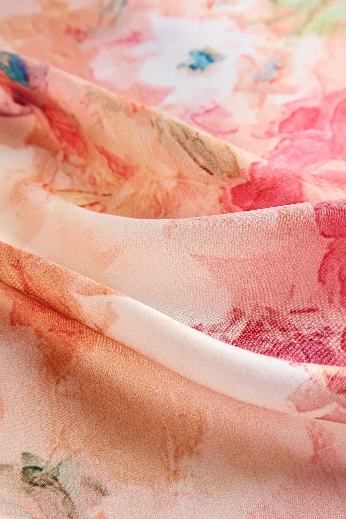 Pure Silk Floral Bliss Square Scarf - Størrelse 53x53cm - Image 3