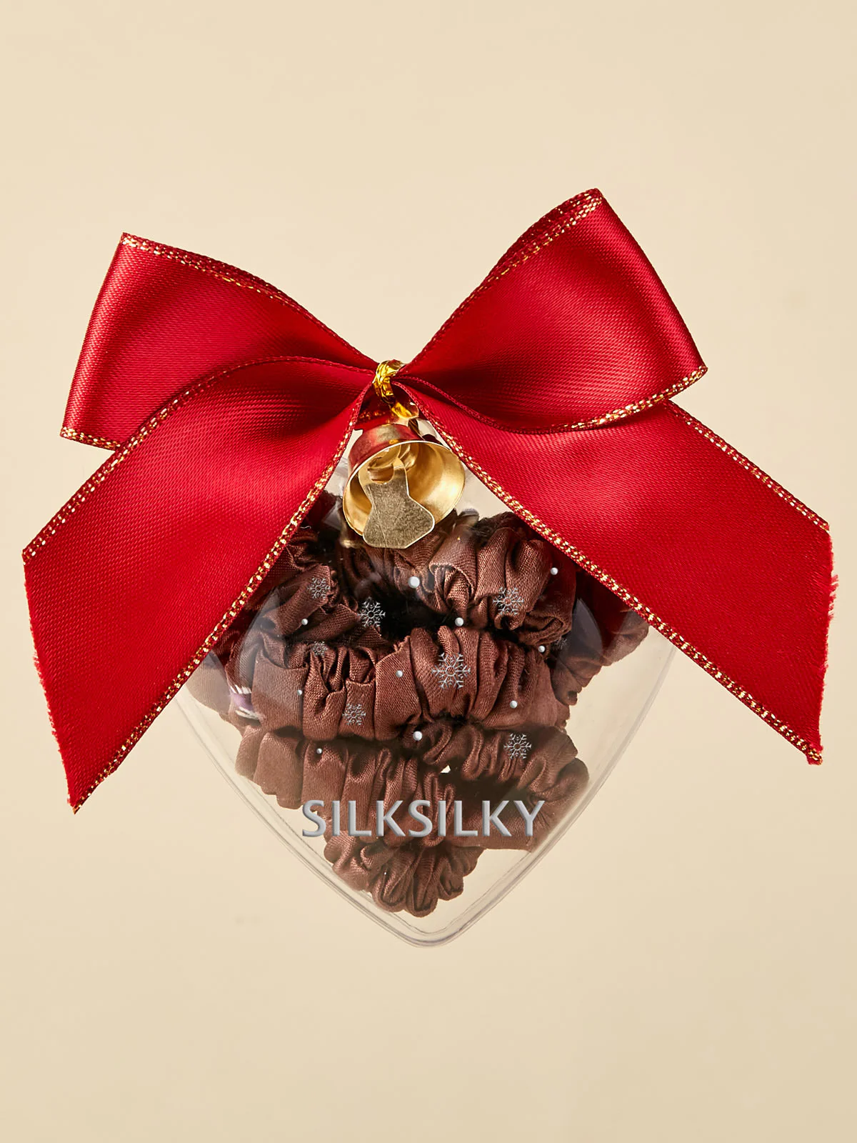 3Stk Ren Silke Holiday Tynd Hår Scrunchie Ornament - 1cm - Image 5