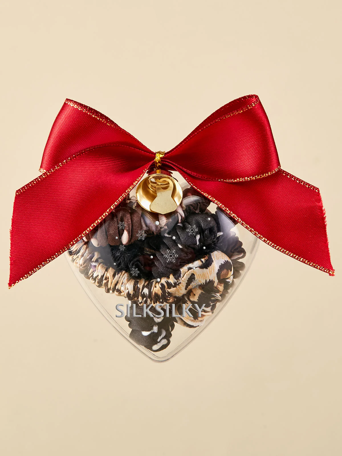 3Stk Ren Silke Holiday Tynd Hår Scrunchie Ornament - 1cm - Image 7