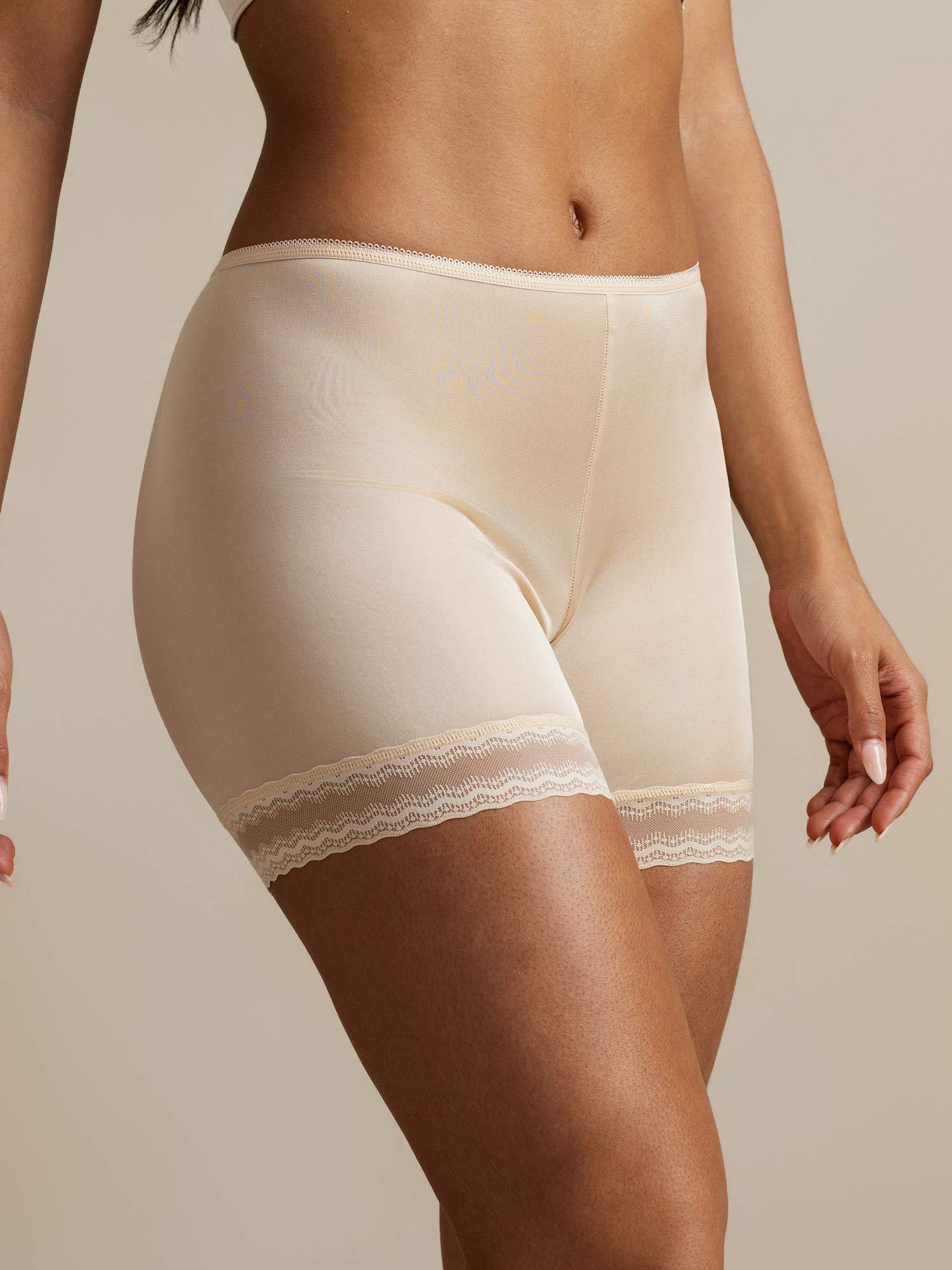 Ren Silke Blonder Kant Anti-Gnidning Shorts - Image 12