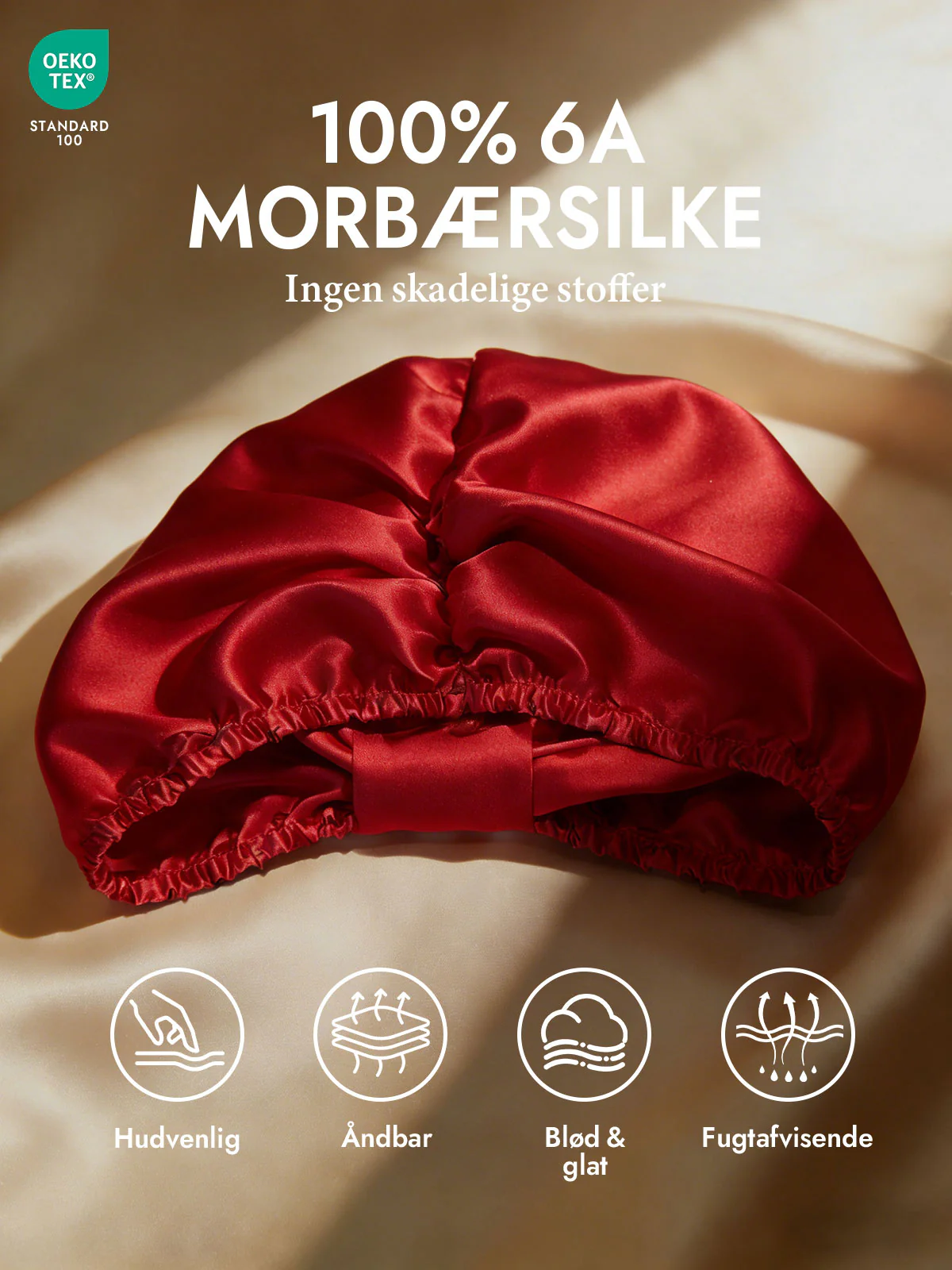 100% Silke NatTurban Sovehætte - Image 20