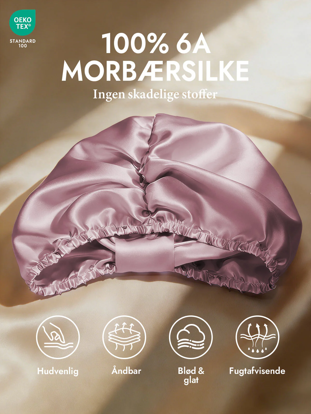 100% Silke NatTurban Sovehætte - Image 26