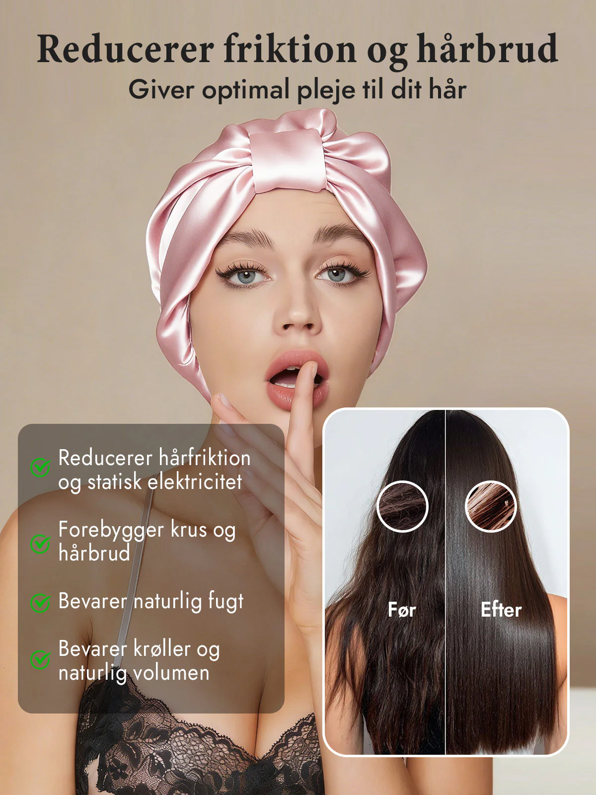 100% Silke NatTurban Sovehætte - Image 33