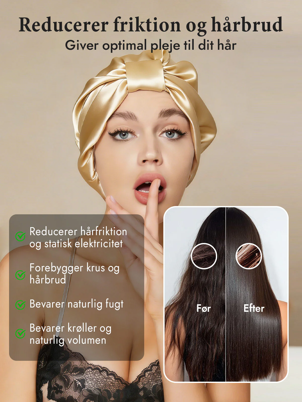 100% Silke NatTurban Sovehætte - Image 57