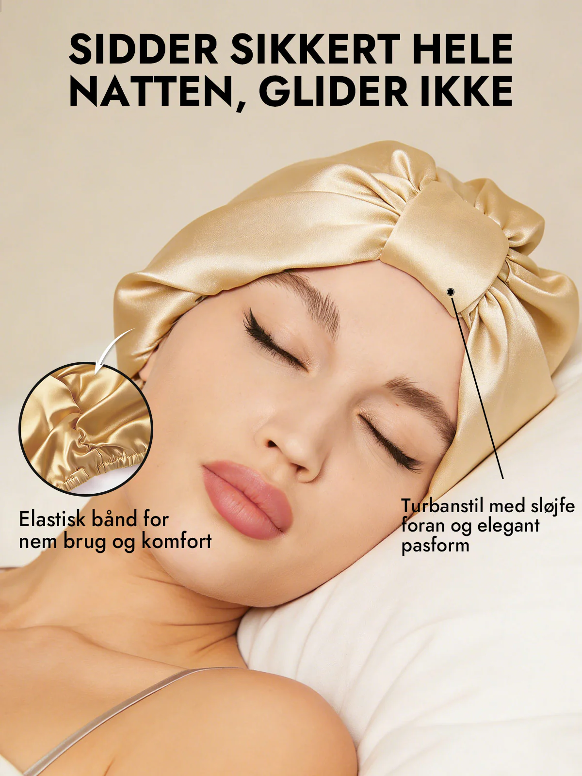 100% Silke NatTurban Sovehætte - Image 58