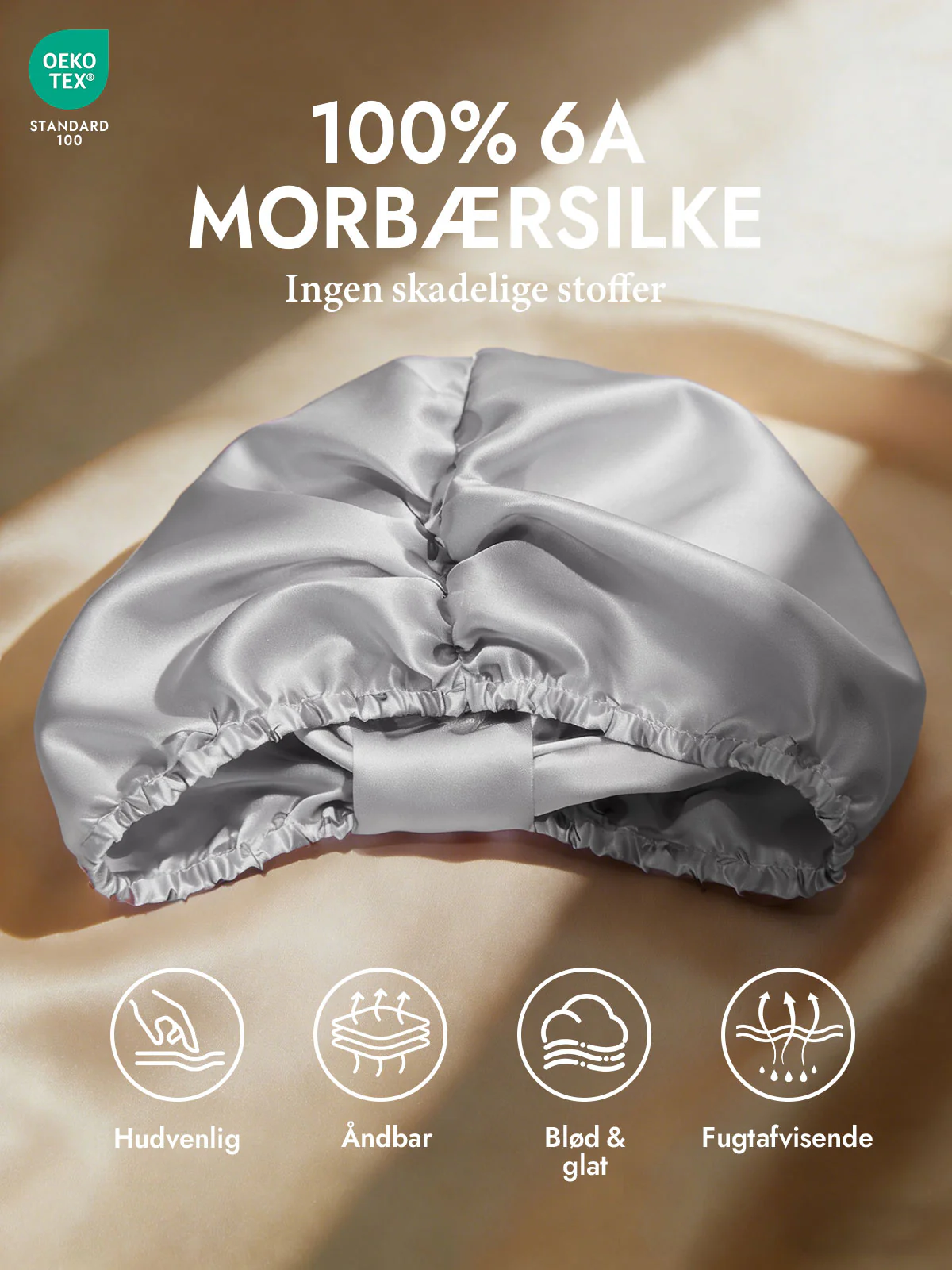 100% Silke NatTurban Sovehætte - Image 62