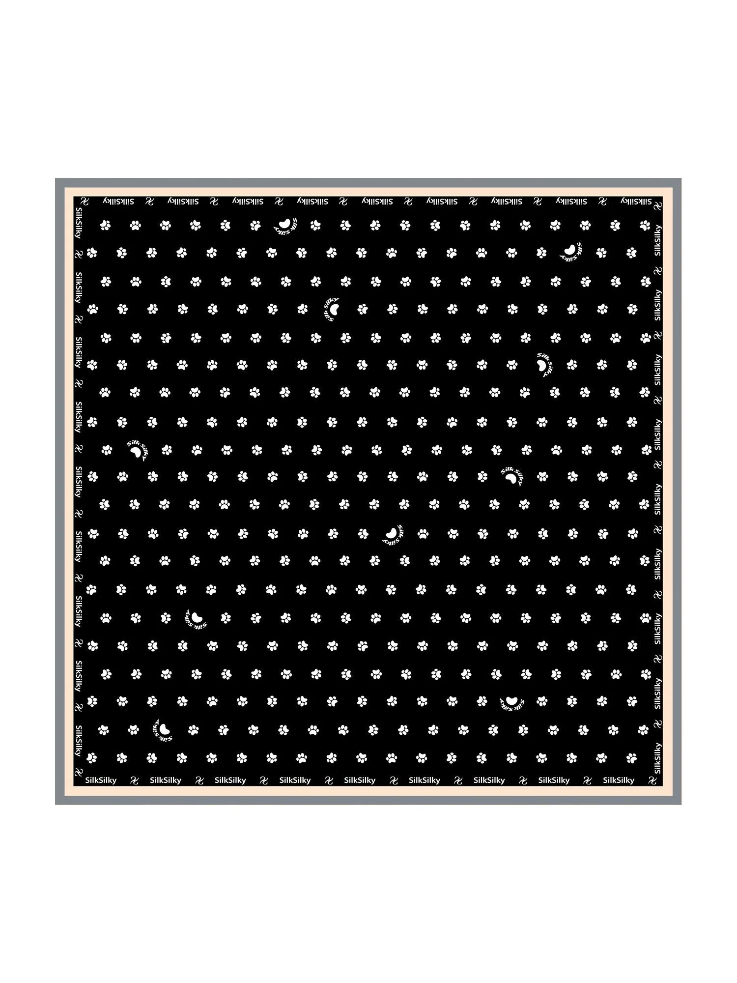 Ren Silke Poteaftryk Firkantet Tørklæde - Størrelse 90x90cm - Image 7