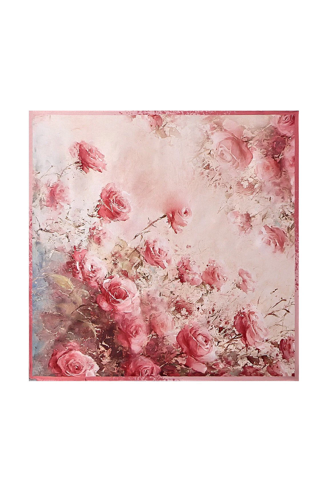 Pure Silke Rosenmønster Firkanteret Tørklæde - Størrelse 53x53cm