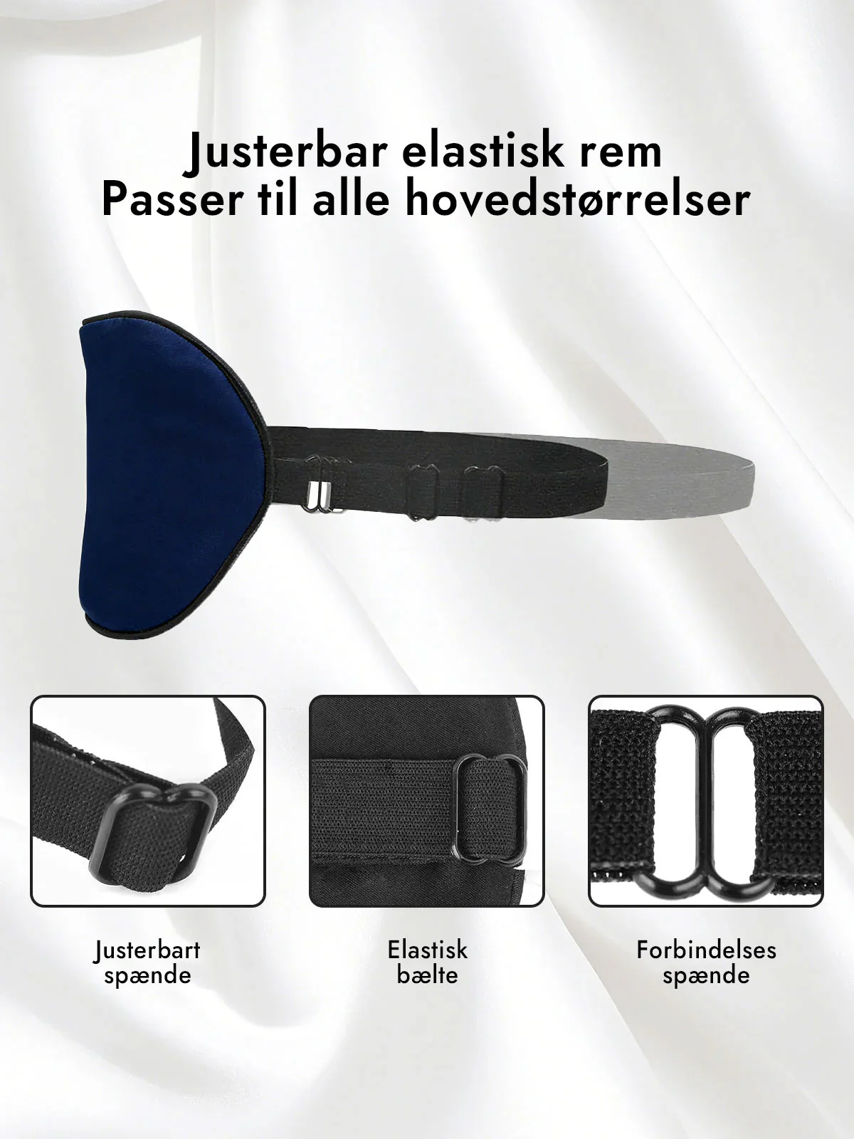 100% Silke Elastisk Bånd Søvn Øjenmaske - Image 10