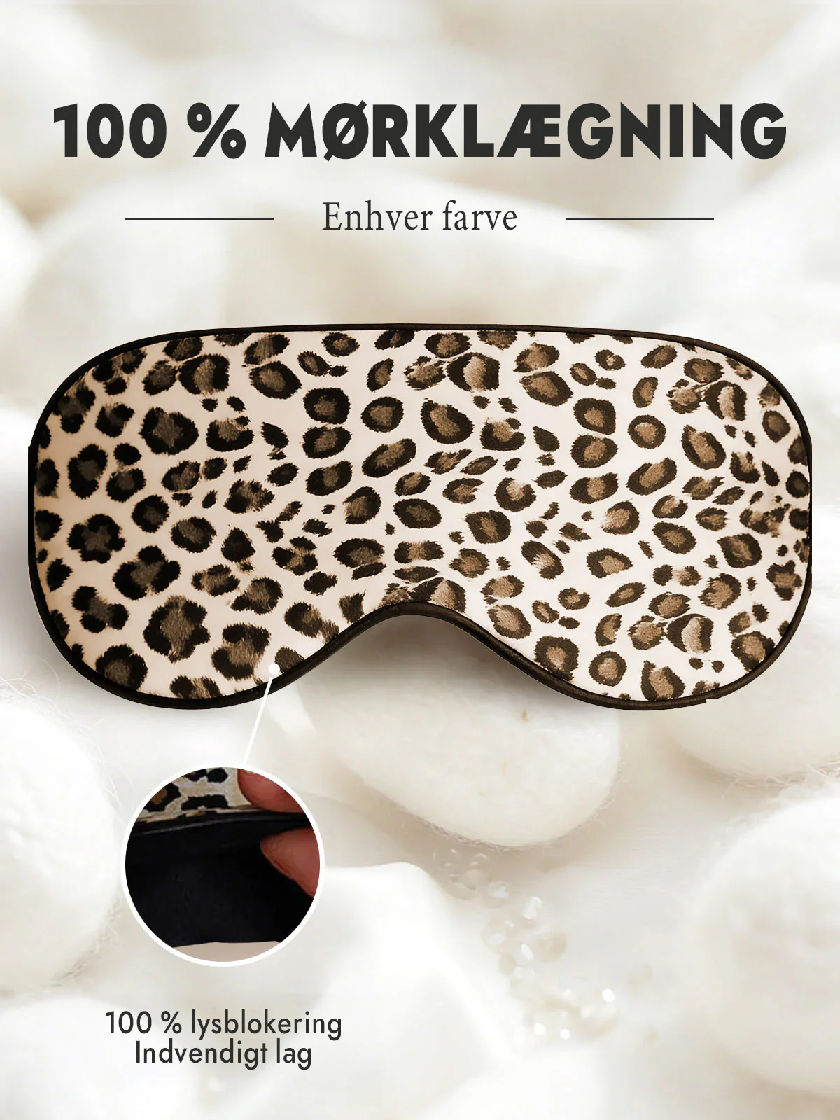 100% Silke Elastisk Bånd Søvn Øjenmaske - Image 13