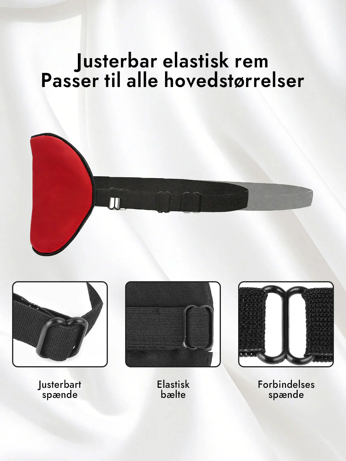 100% Silke Elastisk Bånd Søvn Øjenmaske - Image 76