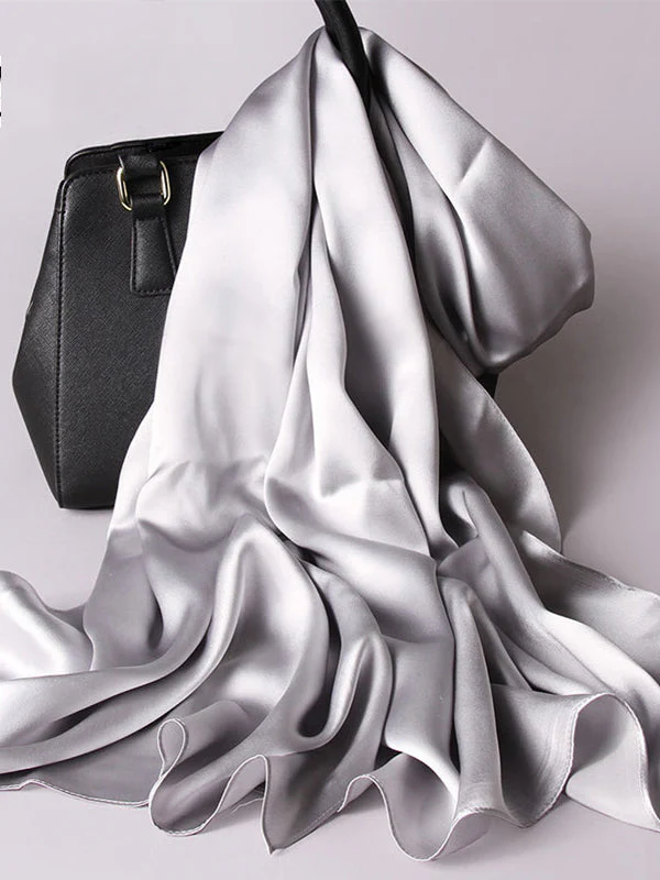 100% Silke Langt Tørklæde/Sjal 170x53cm - Image 8