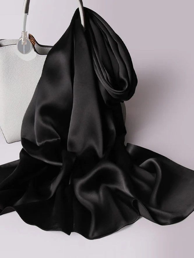 100% Silke Rektangel Langt Tørklæde 170x53cm/67 - Image 5