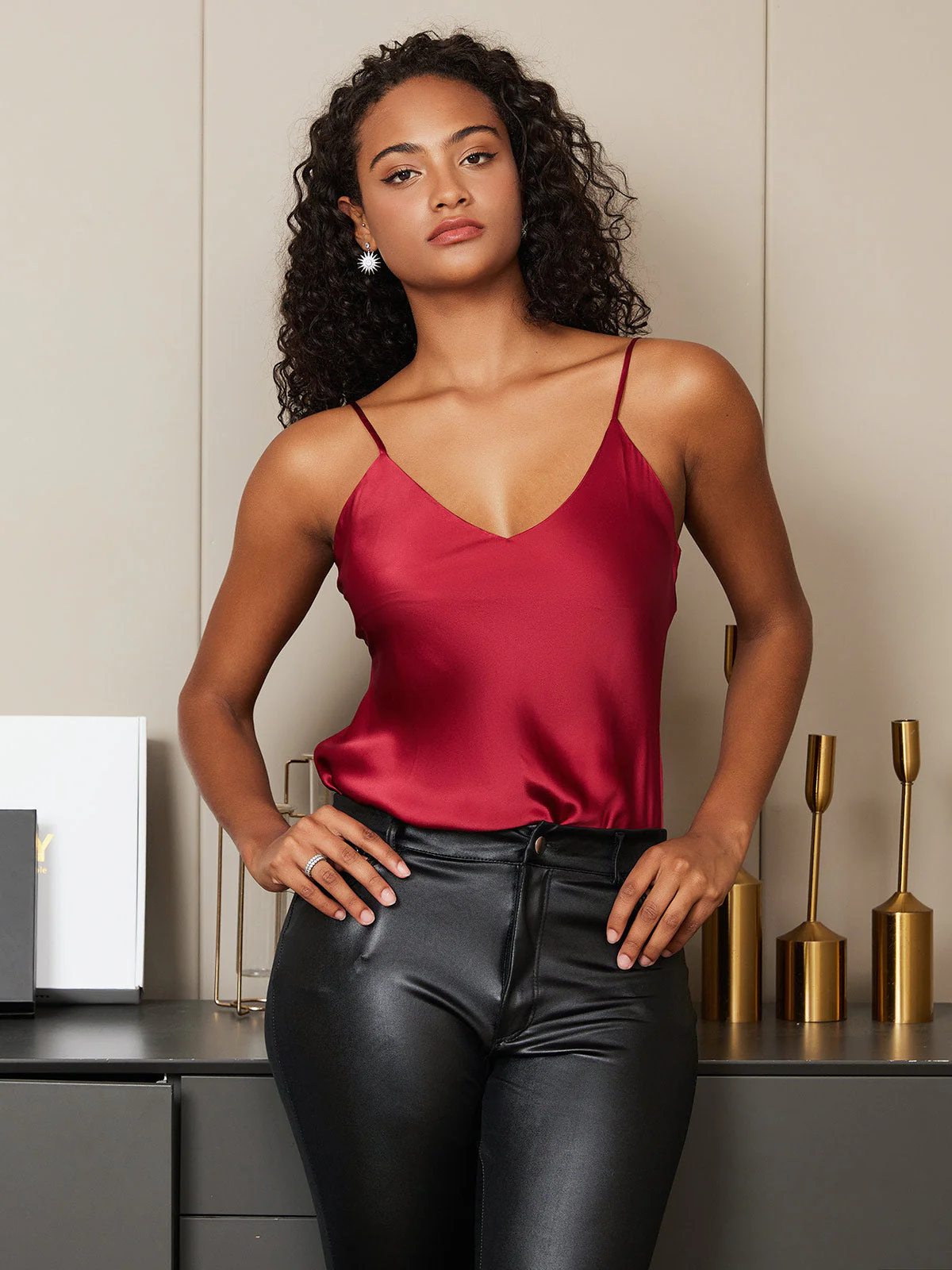 100% Silke Spaghetti Rem Camisoles - Image 71