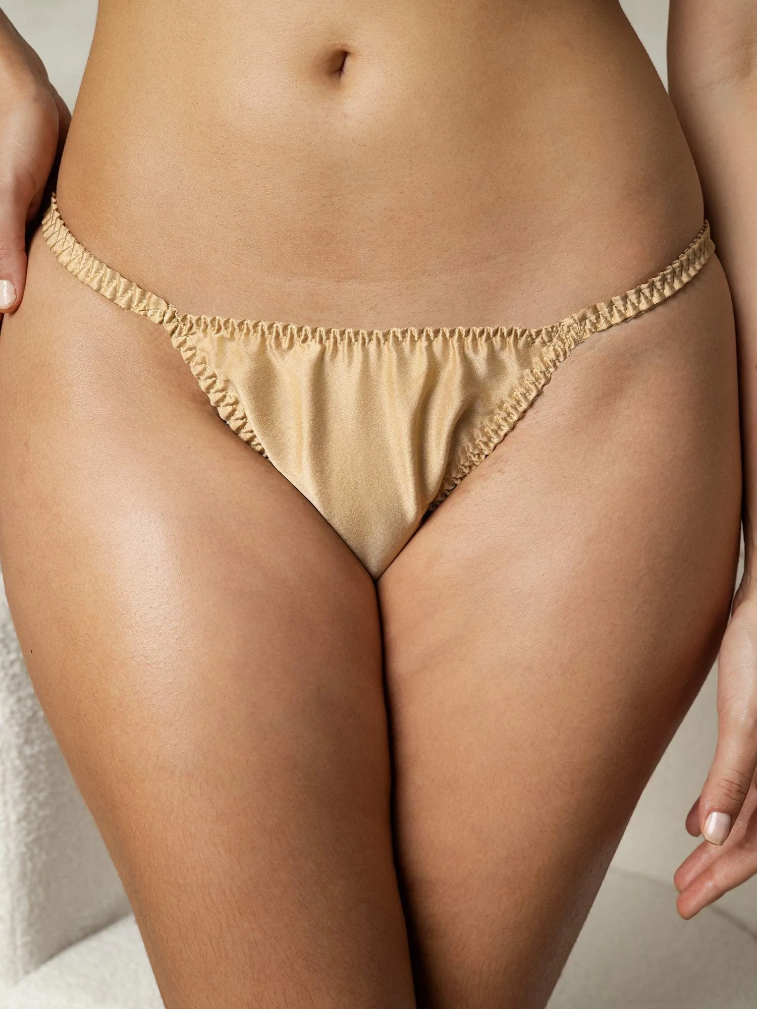 100% Morbærsilke String Tanga Sexede Trusser - Image 36