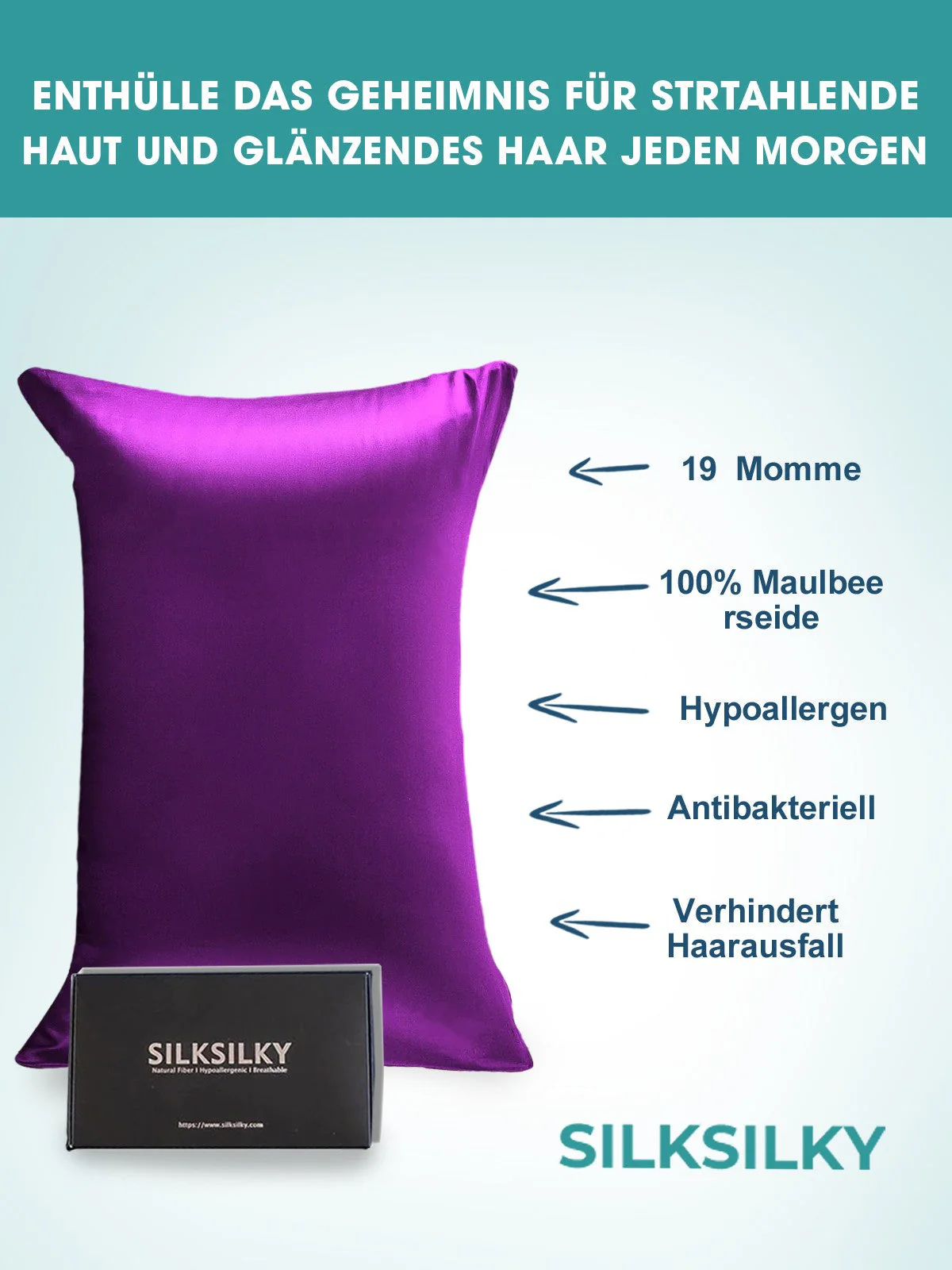 2Stk 19Momme Silke Pudebetræk Bundt - Konvolut - Image 75