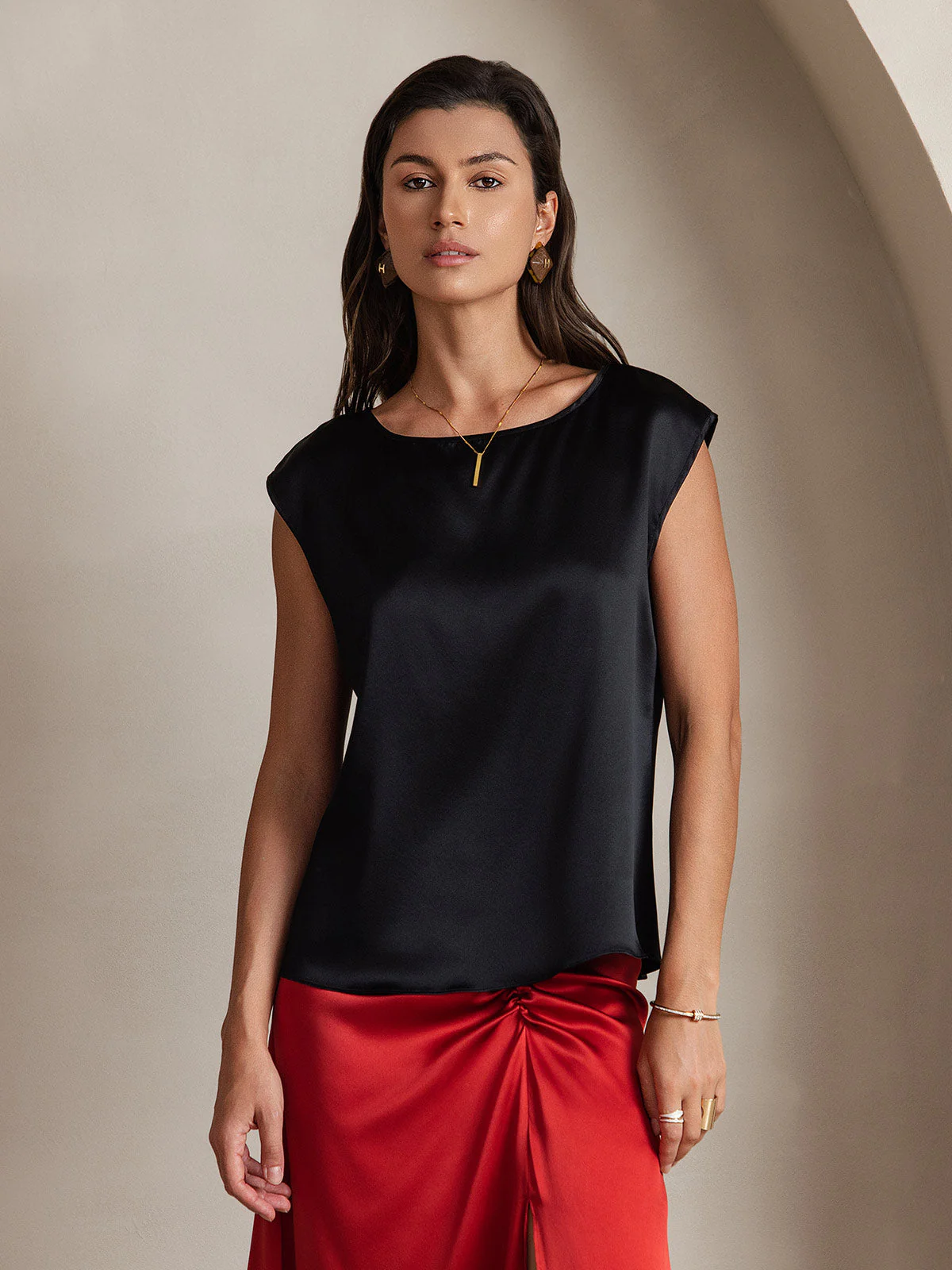 19Momme Silke Kappeærme Bluse - Image 10