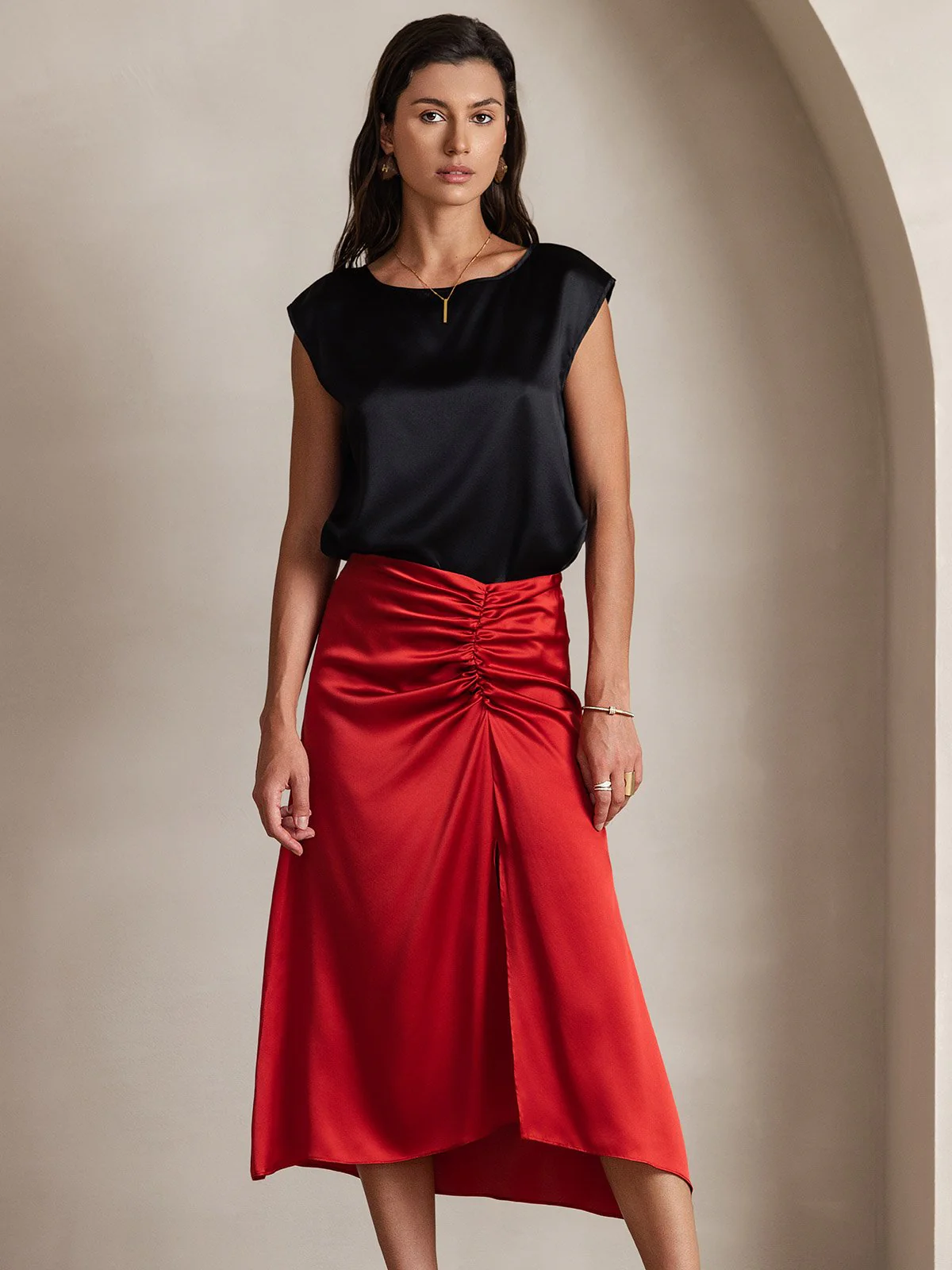 19Momme Silke Kappeærme Bluse - Image 12
