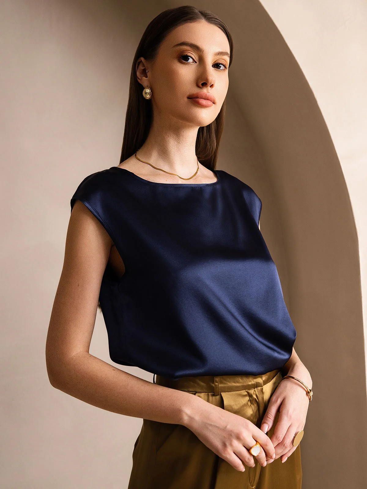 19Momme Silke Kappeærme Bluse - Image 19