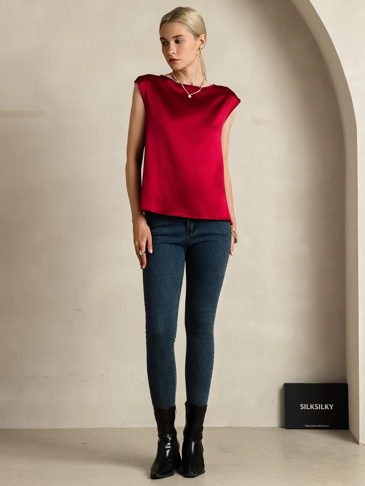 19Momme Silke Kappeærme Bluse - Image 37