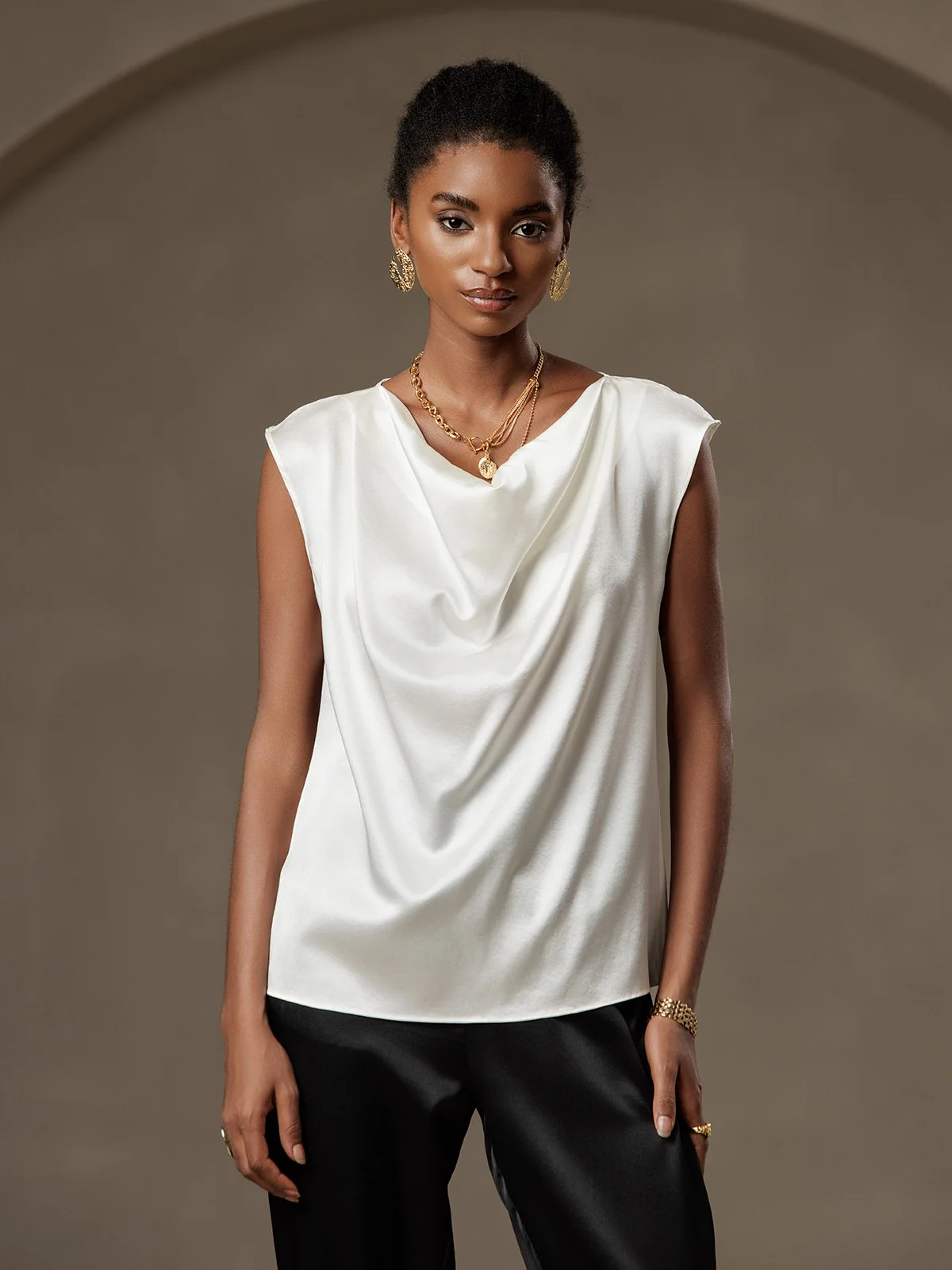 19Momme Silke Kappeærme Halskrave Tanktop/Bluse - Image 14