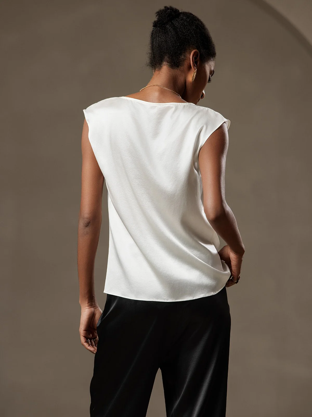19Momme Silke Kappeærme Halskrave Tanktop/Bluse - Image 15
