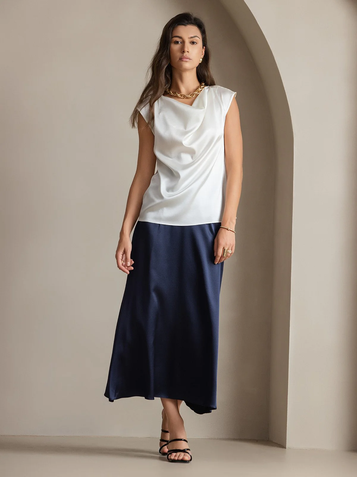 19Momme Silke Kappeærme Halskrave Tanktop/Bluse - Image 20